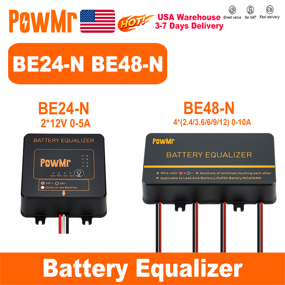 Renewable Energy House - Equalizador de Bateria PowMr USA 24V
