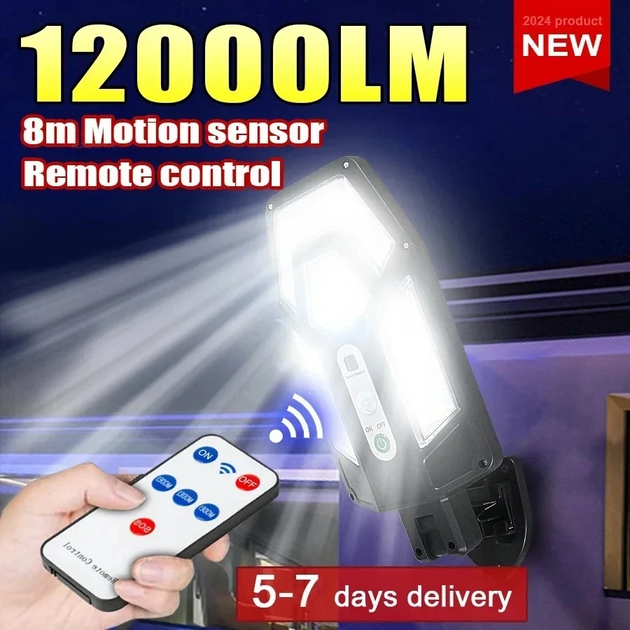 Waterproof Junction Box Solar - 12000lm poderosa lâmpada de parede solar