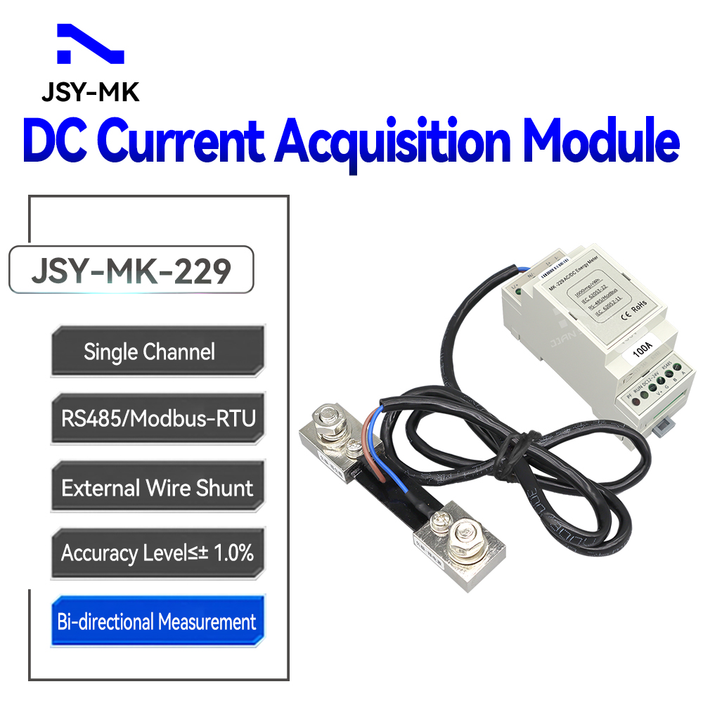 Energy Meter Bidirectional - JSY-MK-229 DC 100A Medidas Bidirecional Canal