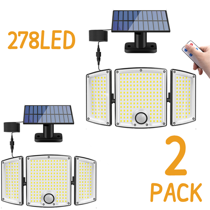 Waterproof Junction Box Solar - Luz Solar LED para Exterior com