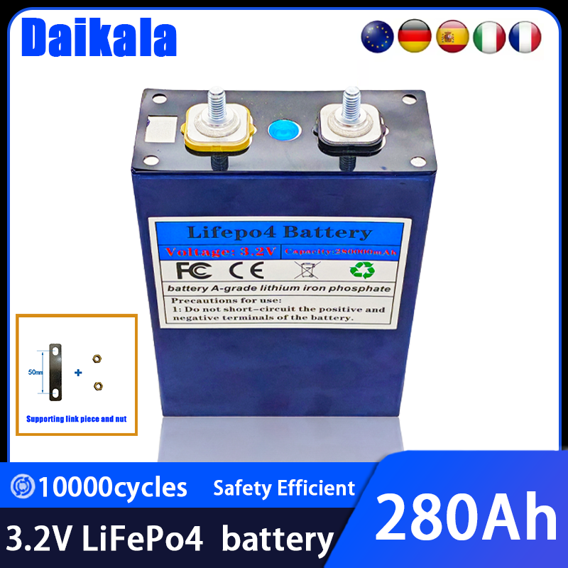 Novo 3.2v 280ah lifepo4 bateri - Renewable Energy House avaliação e preço