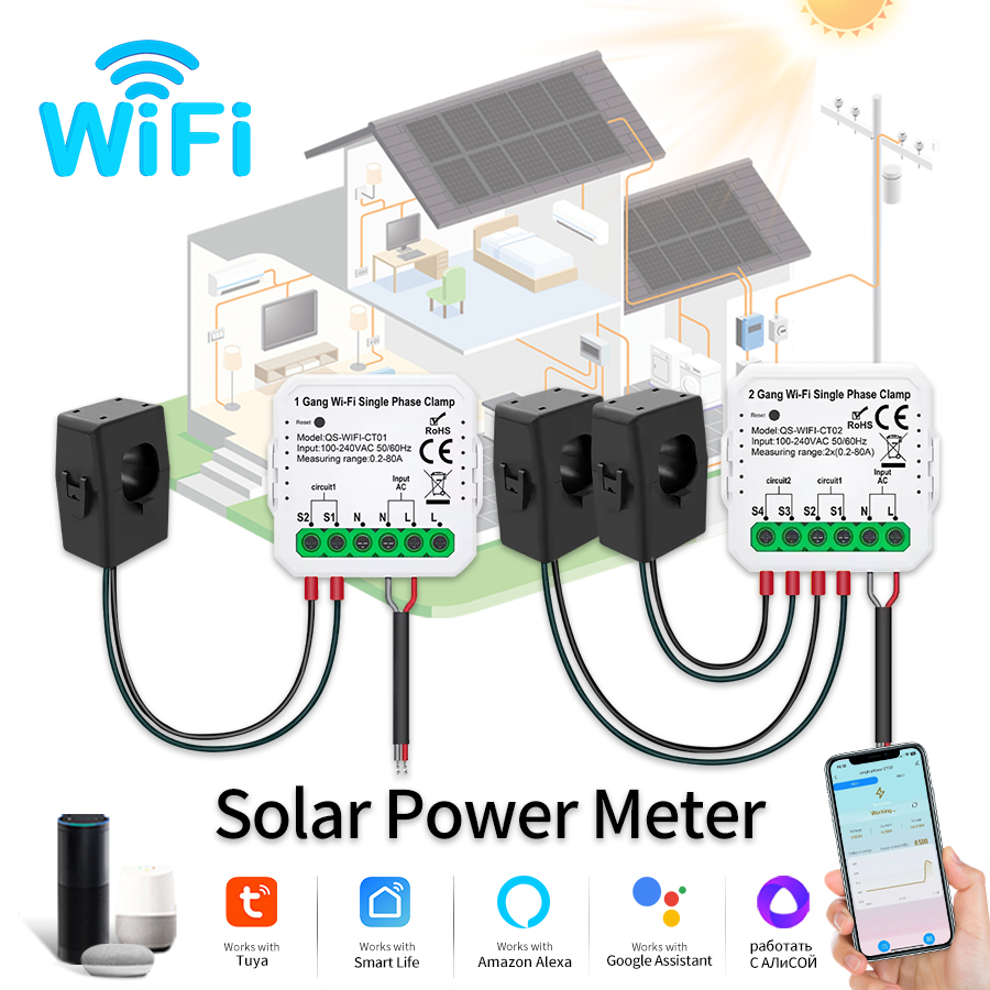 Tuya inteligente wifi medidor  - Energy Meter Bidirectional avaliação e preço
