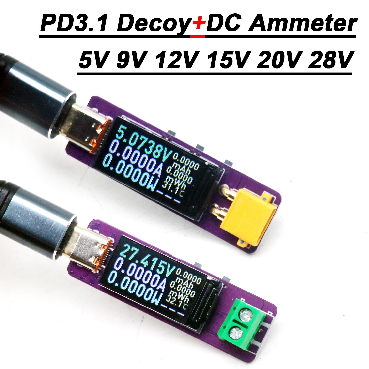 2in1 PD3.1 Decoy DC Voltmeter  - Battery Monitor Coulometer avaliação e preço