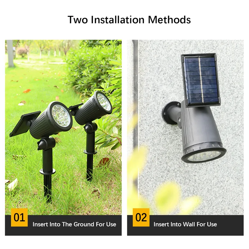 1/2PCS Luzes Solares para Pais - Waterproof Junction Box Solar avaliação e preço